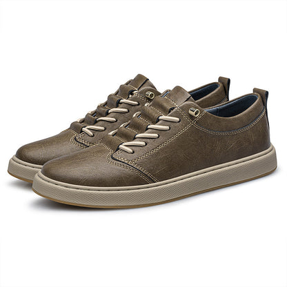 Big Size Board Shoes Cowhide Outdoor Casual Shoes