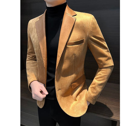 Fashion Casual Men's Patchwork Jacket