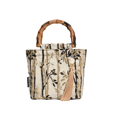New Stylish Bamboo Handle Women's Handbag