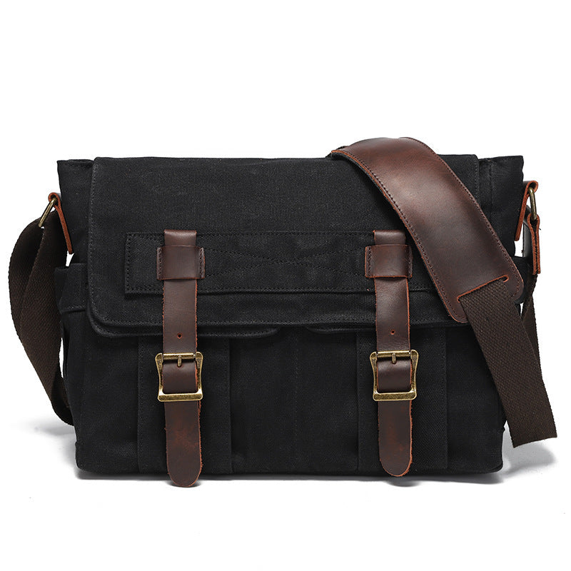 Water Repellent Waxed Camera Bag Cowhide