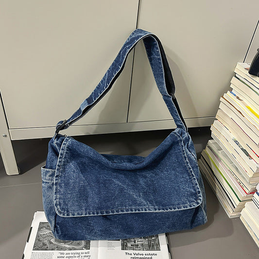 Denim Large Capacity Versatile Casual Shoulder Crossbody Bag