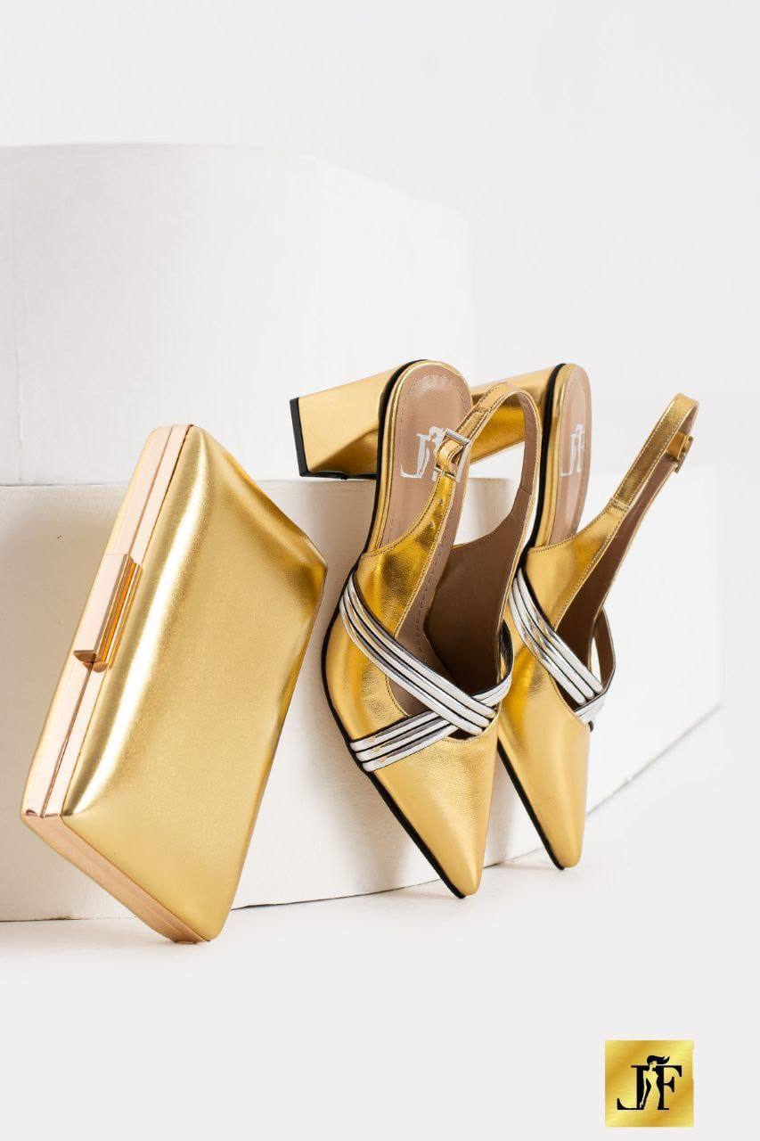 Flora women shoe and purse set