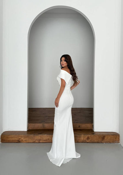 Princess Ace out shoulder prom dress