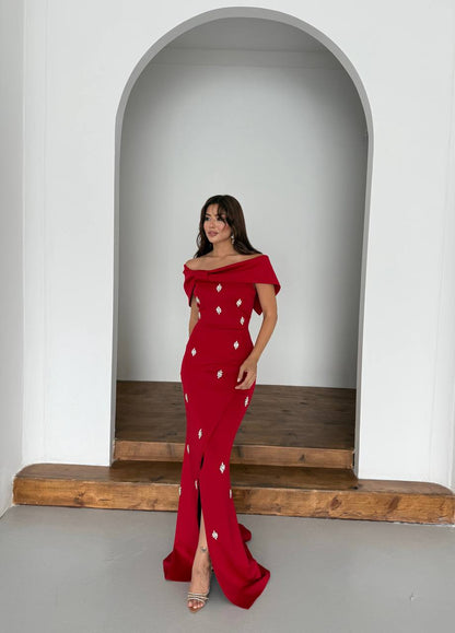 Princess Ace out shoulder prom dress