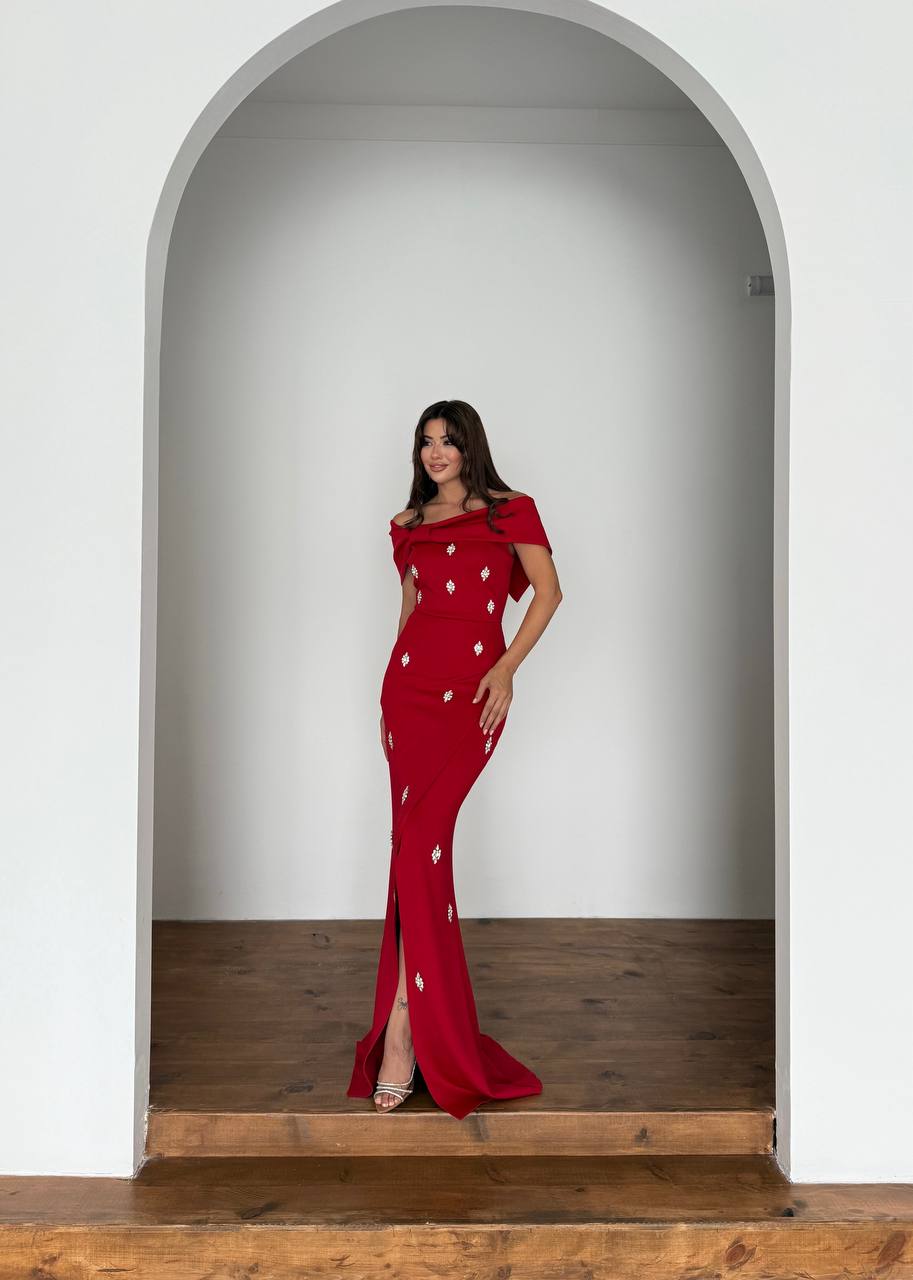 Princess Ace out shoulder prom dress