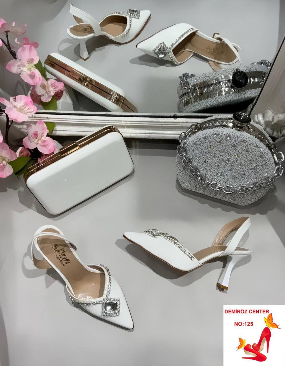 Riley women heel and bag set