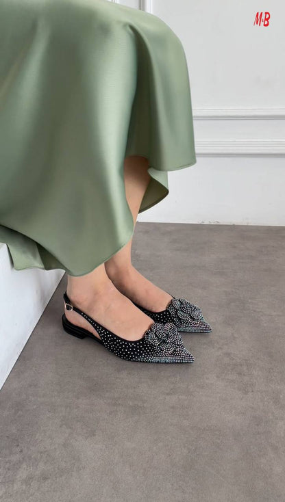 Mickey women flower flat shoes