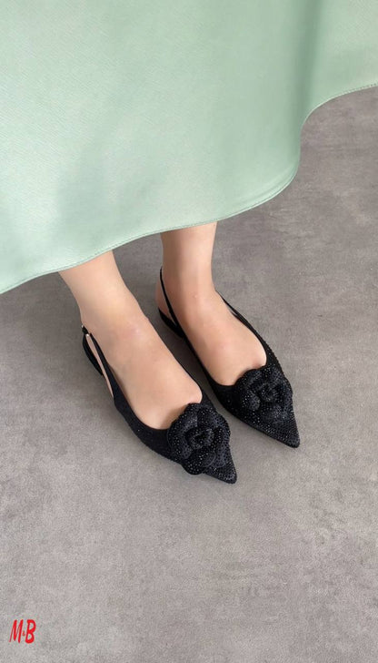Mickey women flower flat shoes