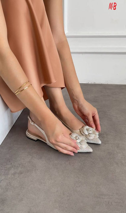 Mickey women flower flat shoes