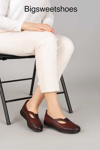 Leyla real leather original orthopaedic women shoes