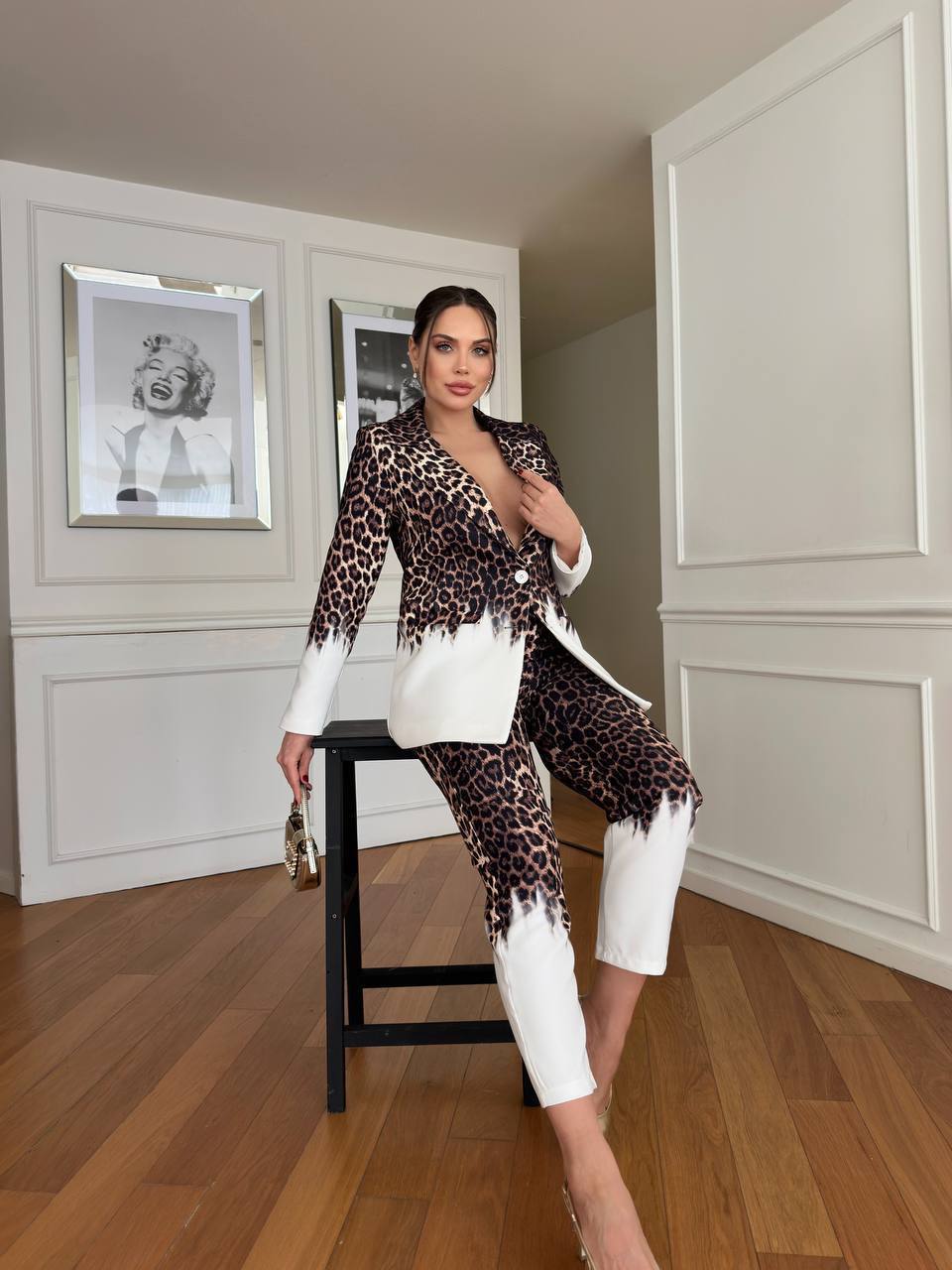 Shields women leopard pant suits