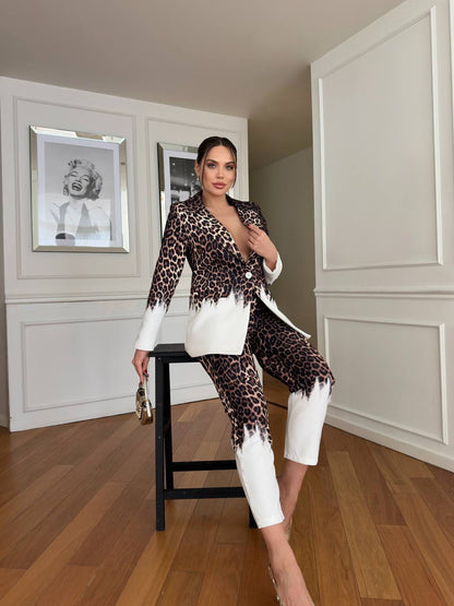 Shields women leopard pant suits