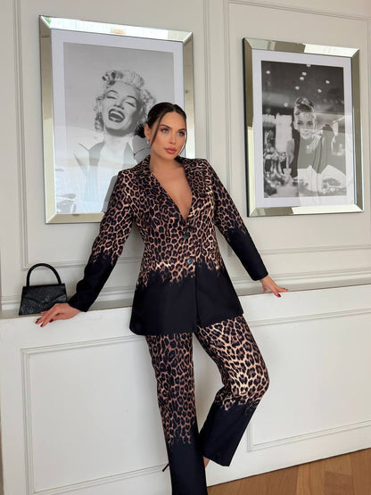 Shields women leopard pant suits