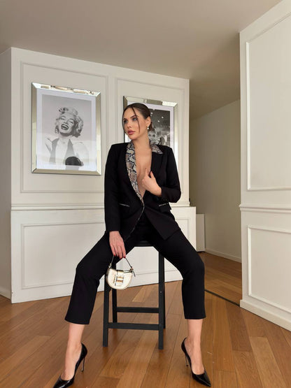 Lavvy reptile women pant suit