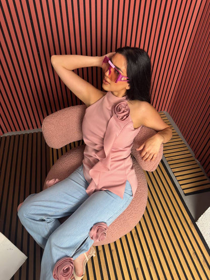 Ashanti ladies two piece jean and top wear