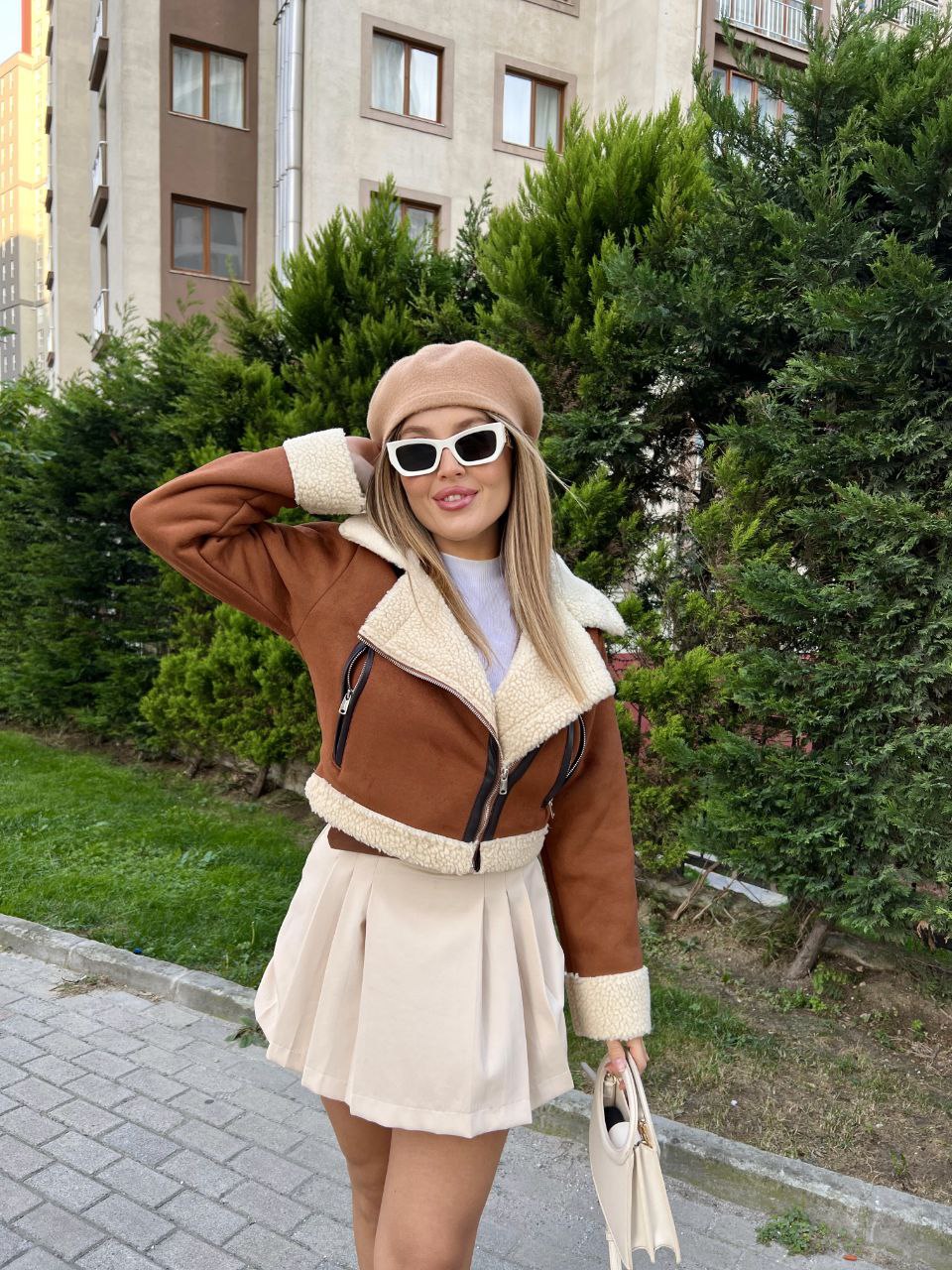 Women's Lambskin Leather Cropped Biker Jackets