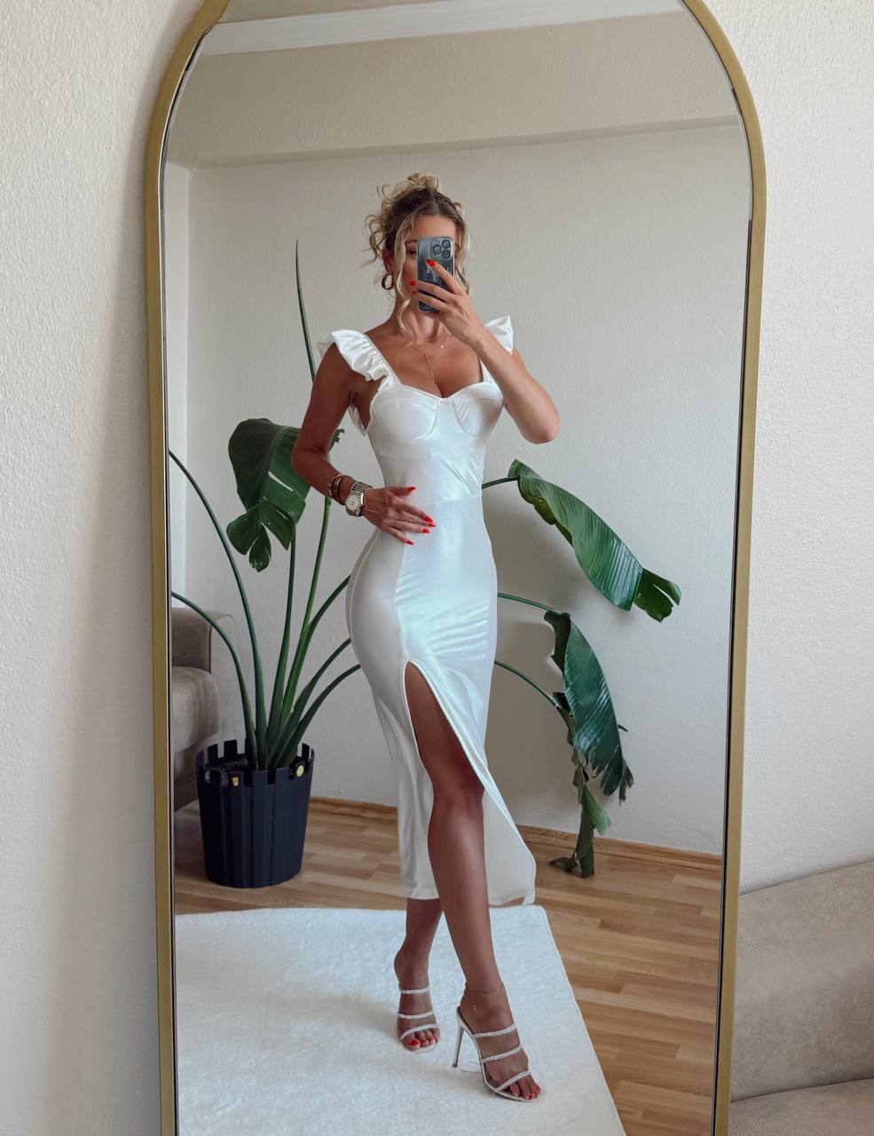 Serena long slit classic women dress