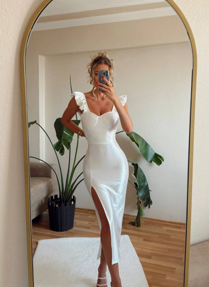 Serena long slit classic women dress