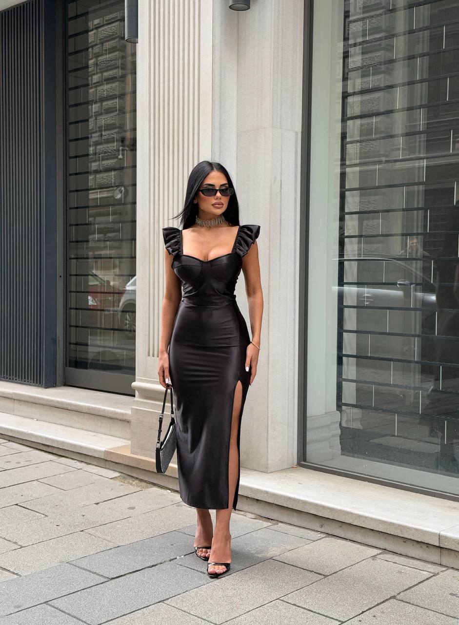 Serena long slit classic women dress