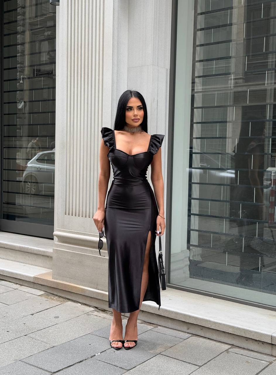 Serena long slit classic women dress