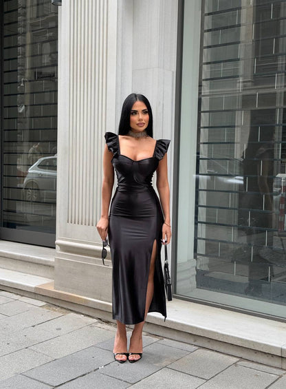 Serena long slit classic women dress