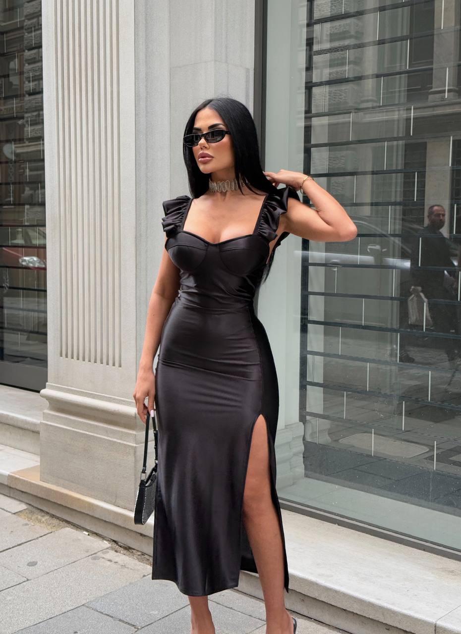 Serena long slit classic women dress