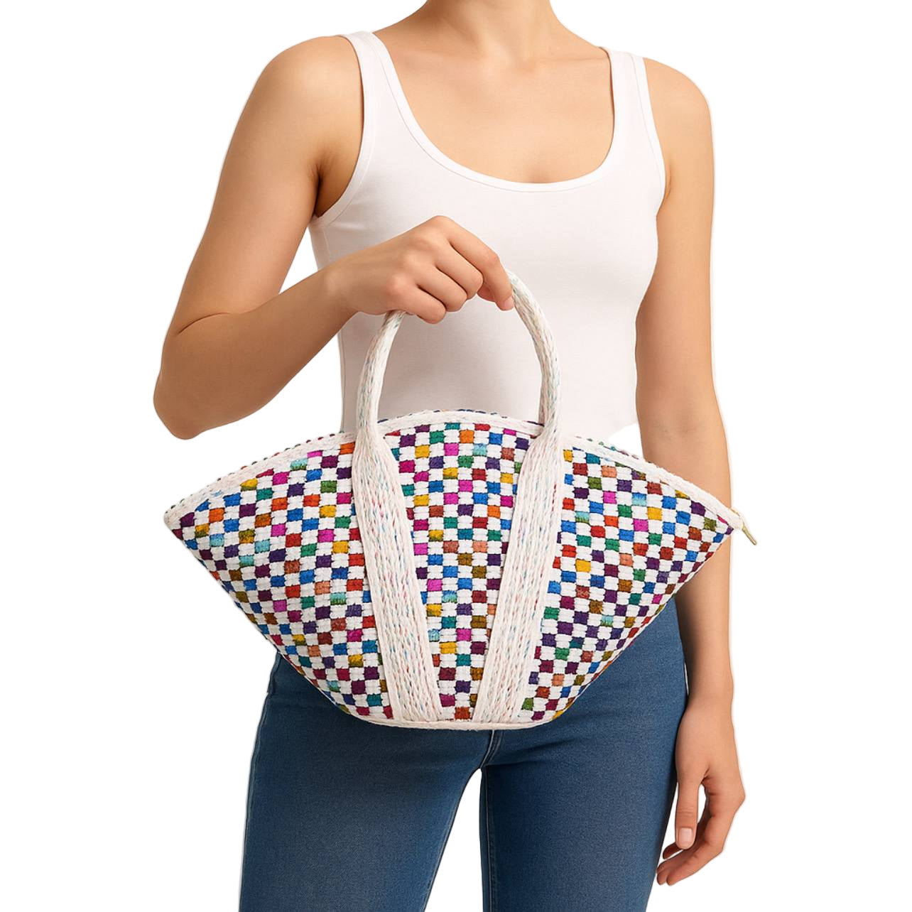 Roy multi coloured women handmade bag