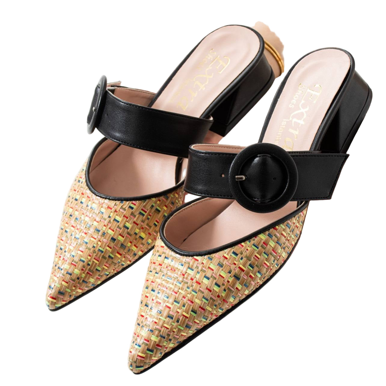 Vibes women hand made multi coloured shoes