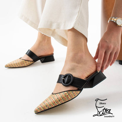 Vibes women hand made multi coloured shoes