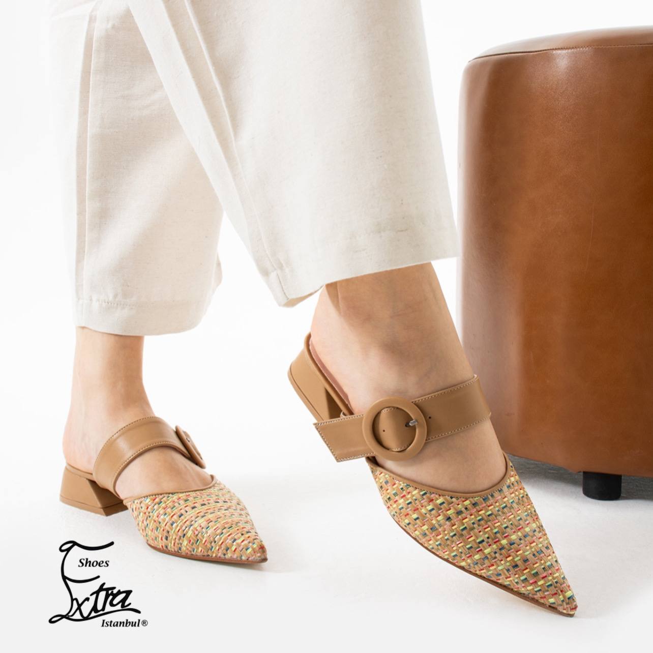 Vibes women hand made multi coloured shoes