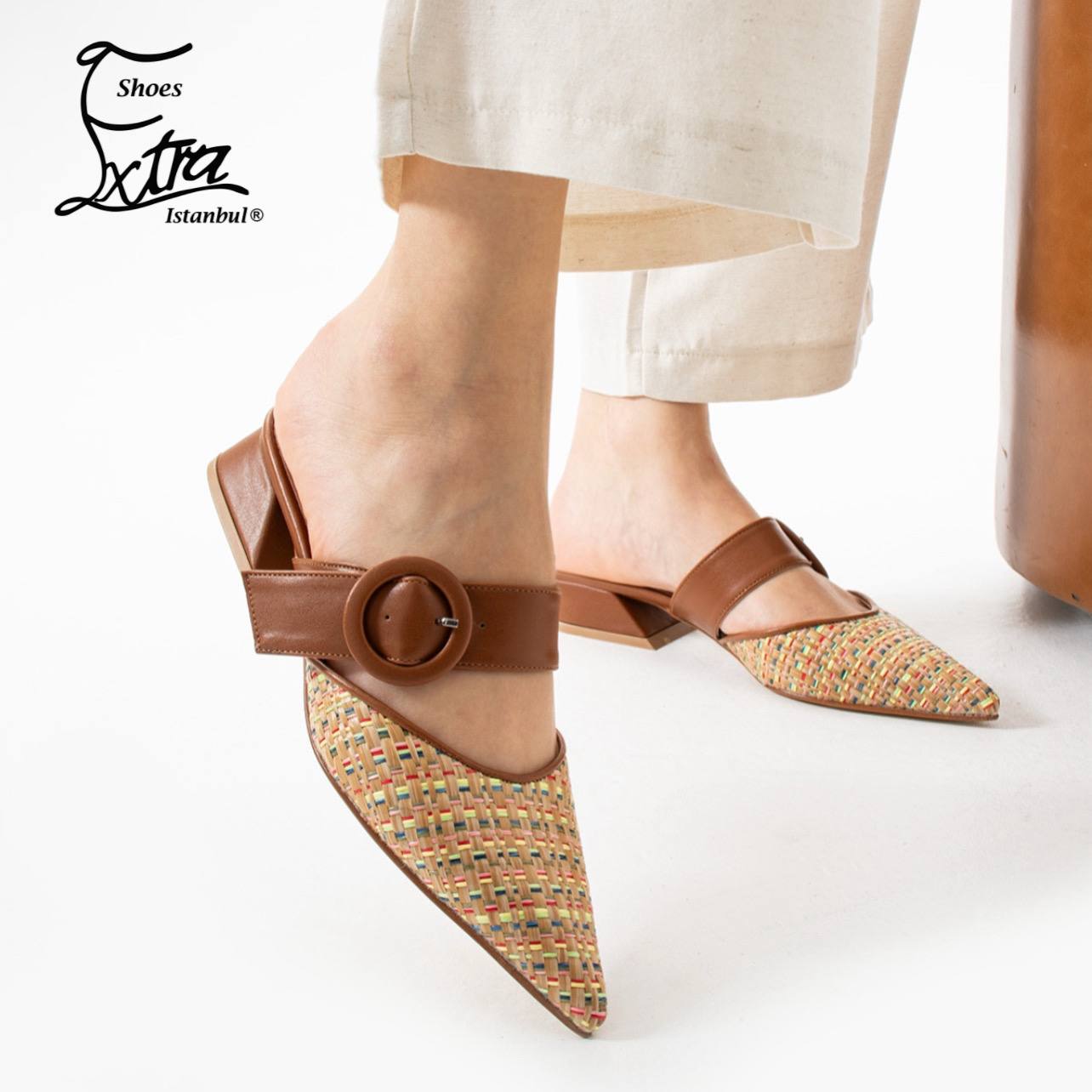 Vibes women hand made multi coloured shoes