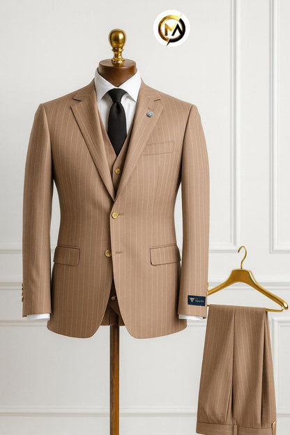 Mead two button stripped men suit