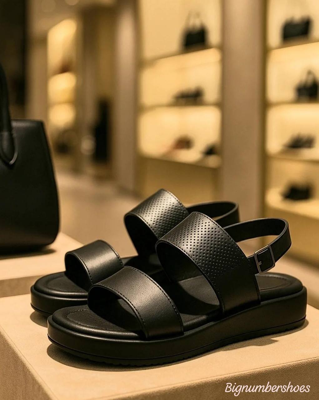 Genuine leather women open shoes