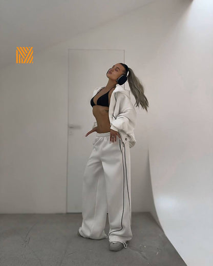 Morey sweater pant and jumper two piece women wear