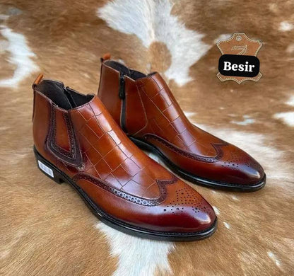 Baltazar handmade vintage croc men vintage boots