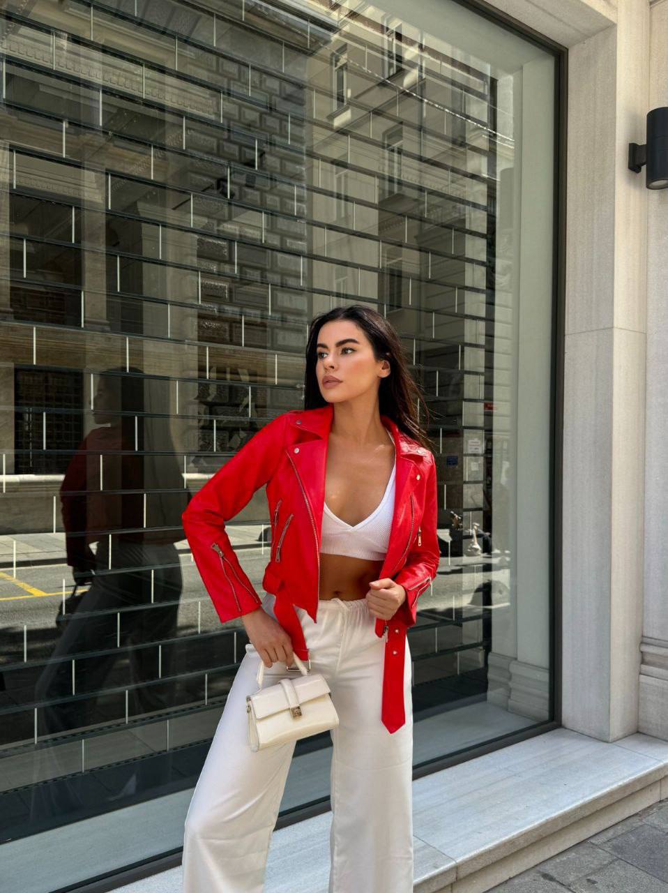 Wayne women classic leather biker jackets