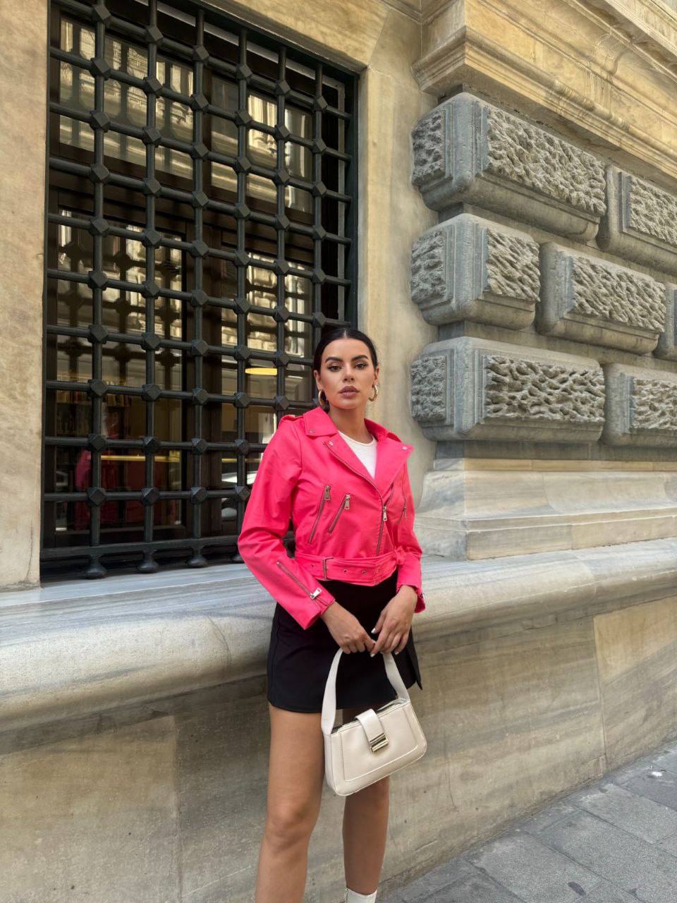 Wayne women classic leather biker jackets