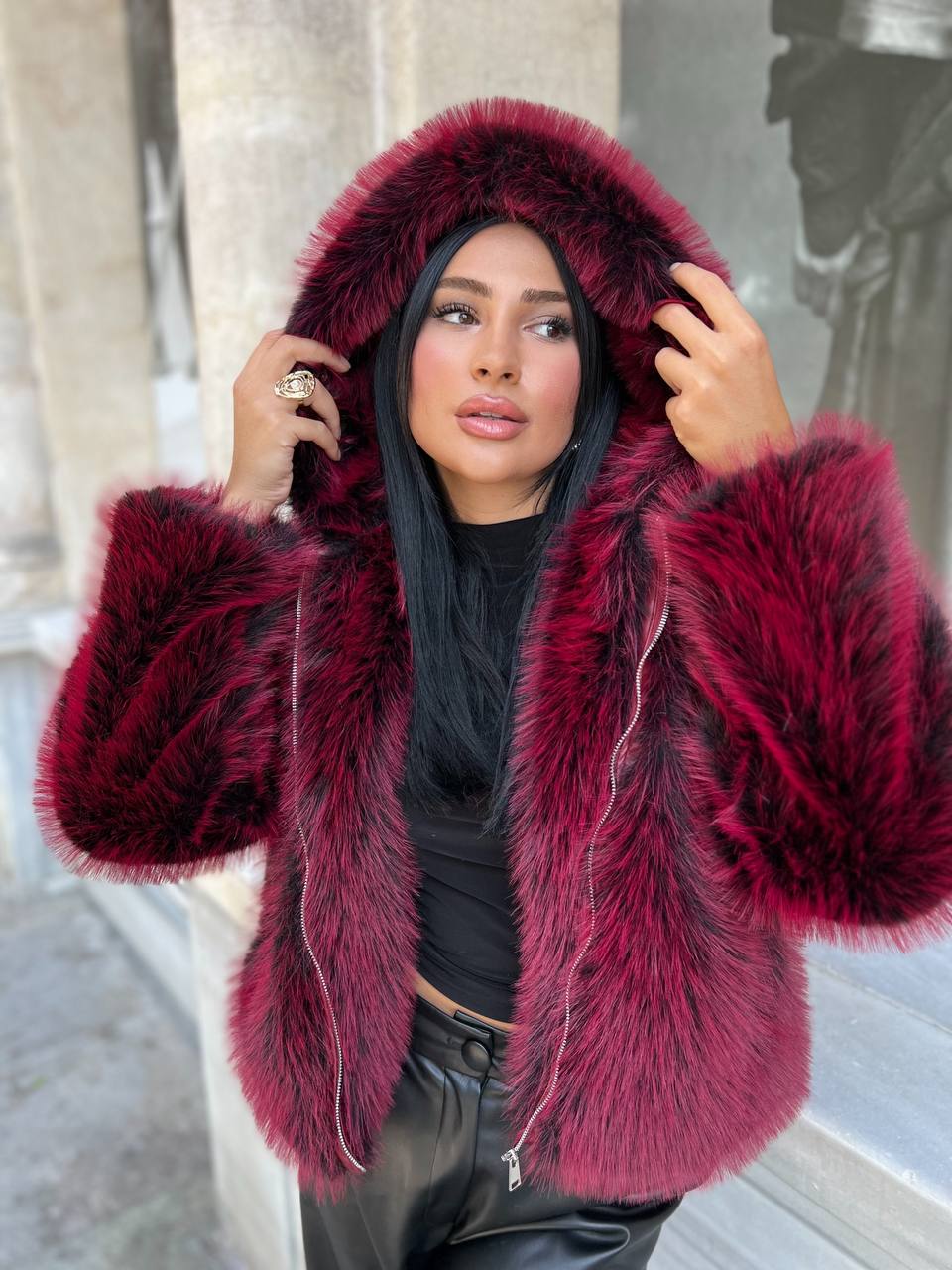 Zari women genuine wool coat