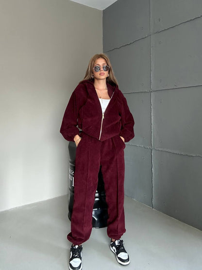 Leila two piece velvet women set