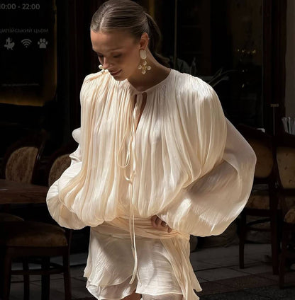 VANESYA FABRIC DRESS WİTH SHORT🩲