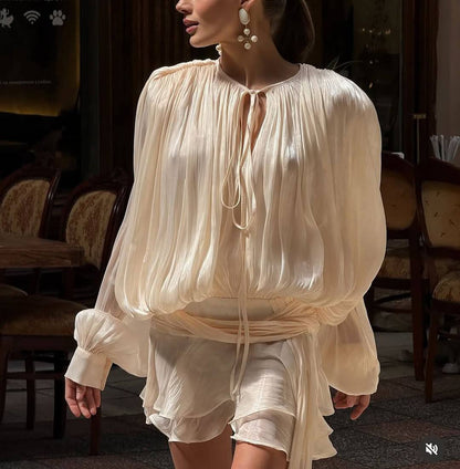 VANESYA FABRIC DRESS WİTH SHORT🩲