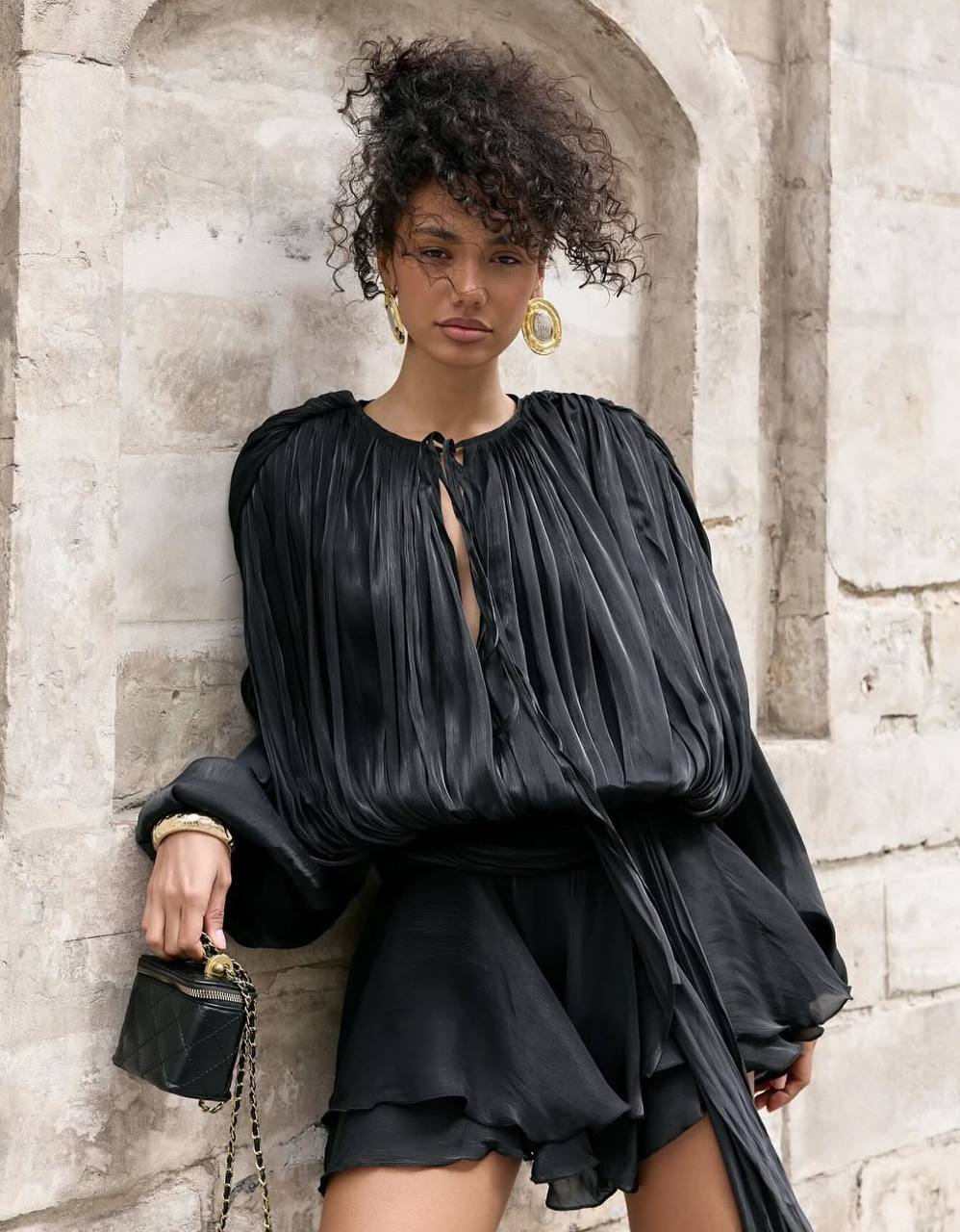 VANESYA FABRIC DRESS WİTH SHORT🩲