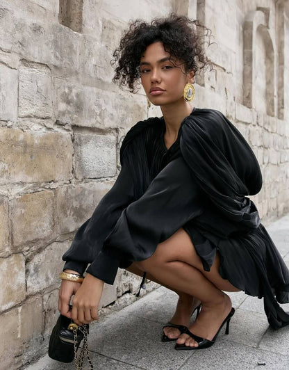 VANESYA FABRIC DRESS WİTH SHORT🩲