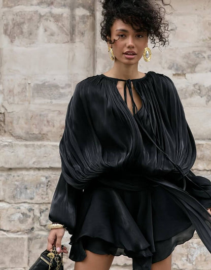 VANESYA FABRIC DRESS WİTH SHORT🩲