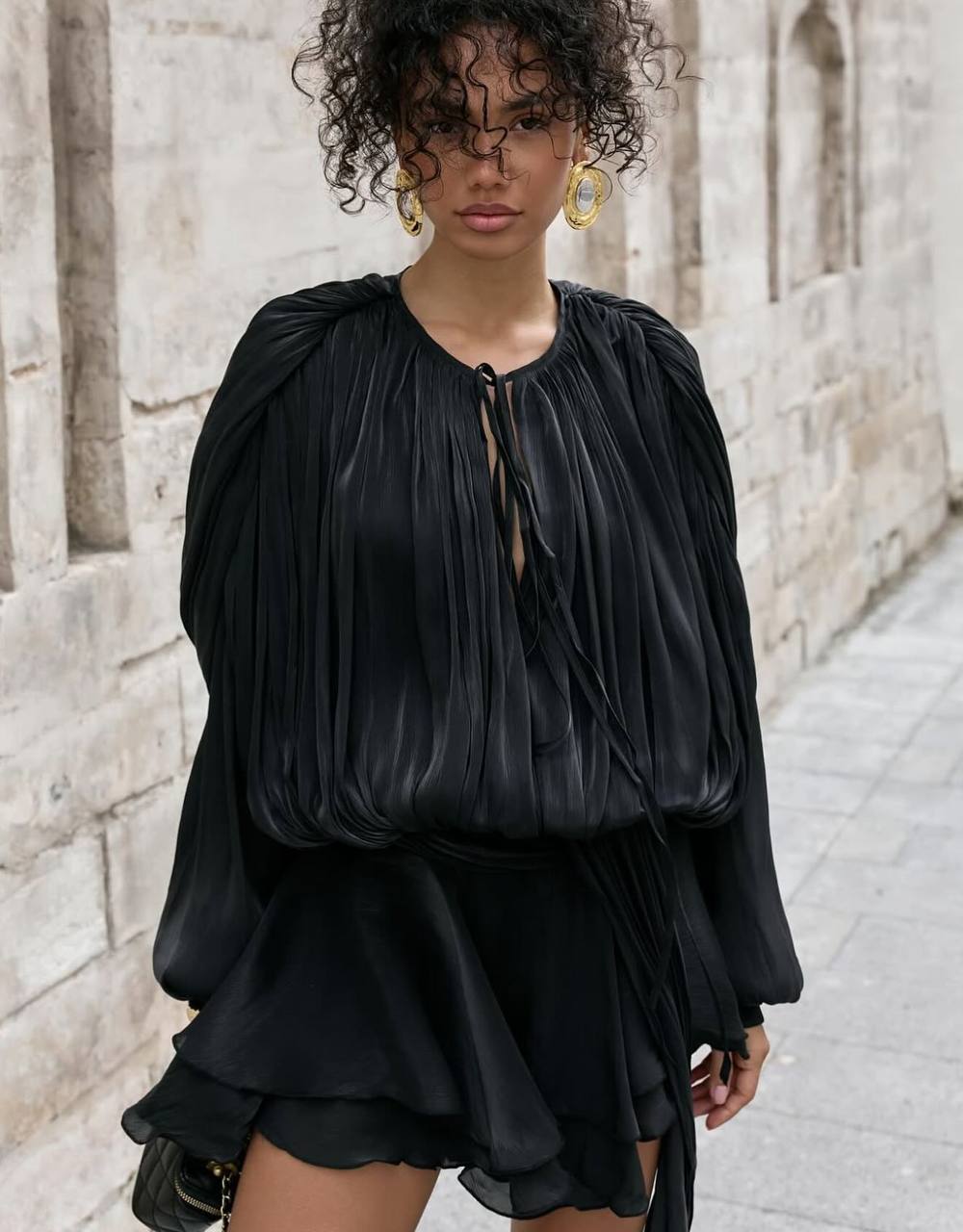 VANESYA FABRIC DRESS WİTH SHORT🩲