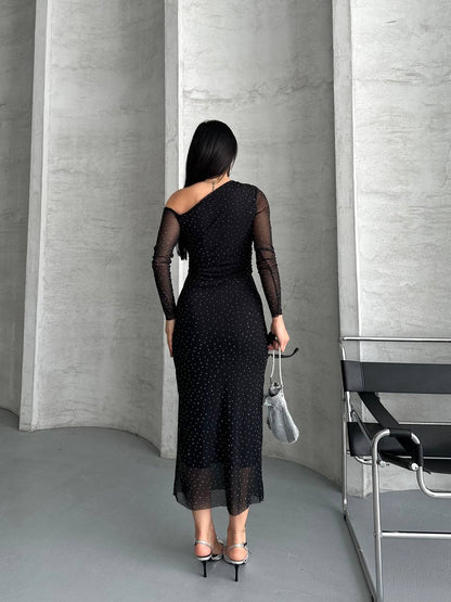 Madonna spotted long women dress