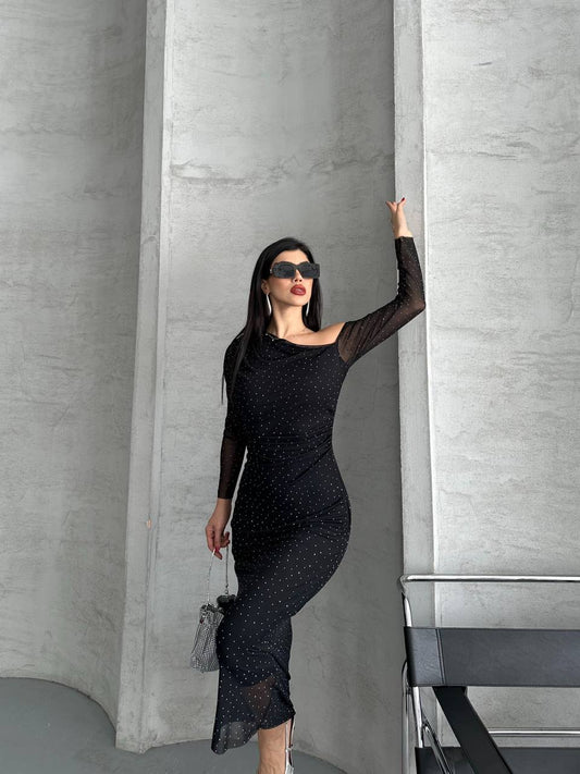 Madonna spotted long women dress